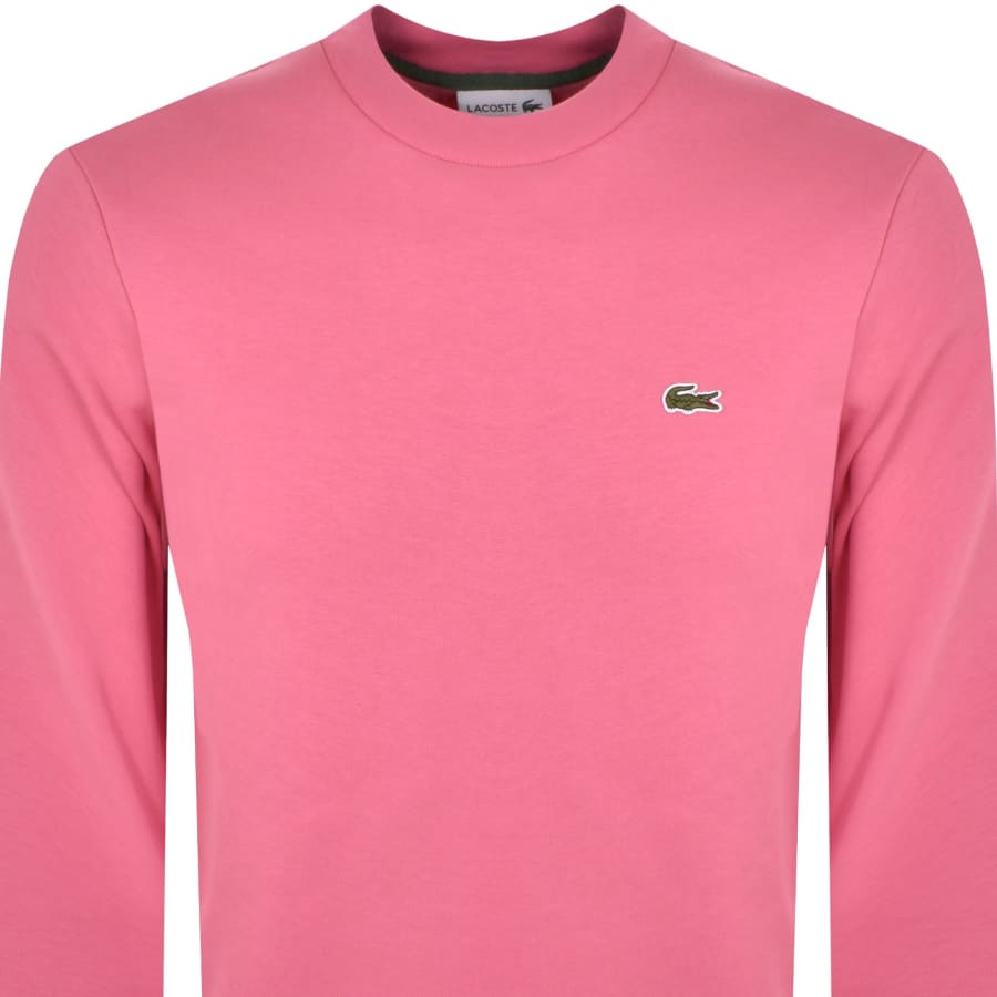 Lacoste Crew Neck Sweatshirt Pink Mainline Menswear Canada